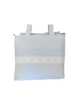 Boys Blue and White Pram Bag