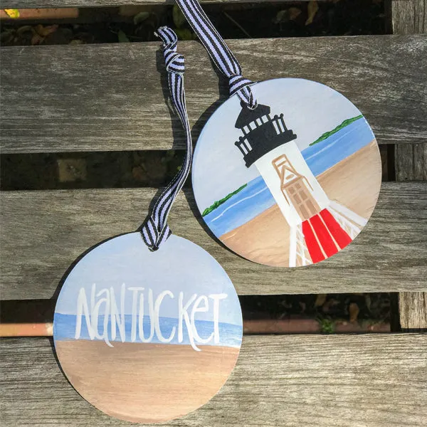 Brant Point Flat Round Ornament