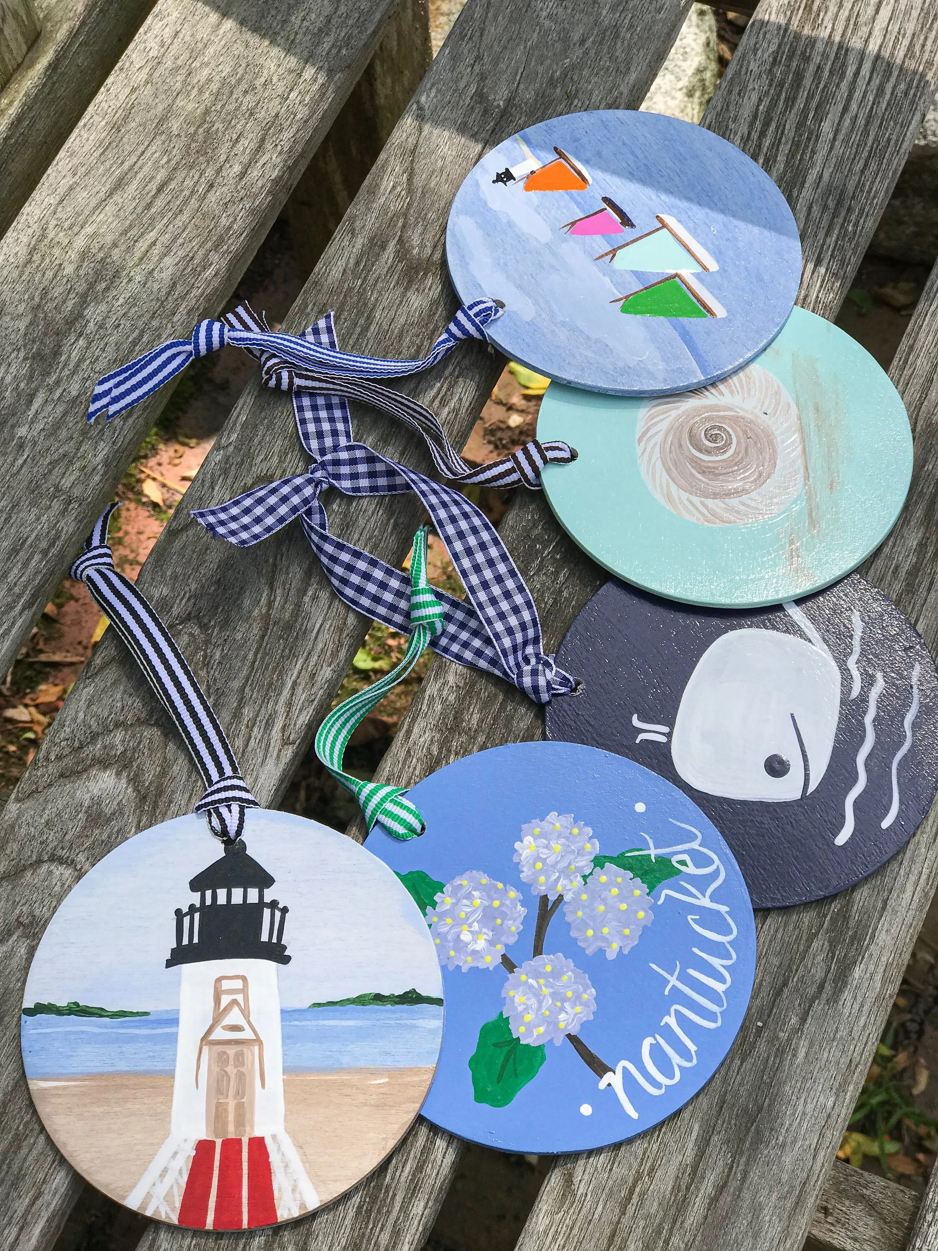 Brant Point Flat Round Ornament
