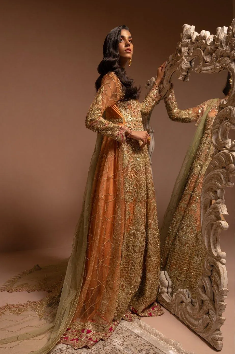 Bridal Maxi - Centaur (E-05)) | Maryum N Maria Luxury Bridal Collections | Embroidered Wedding Suits