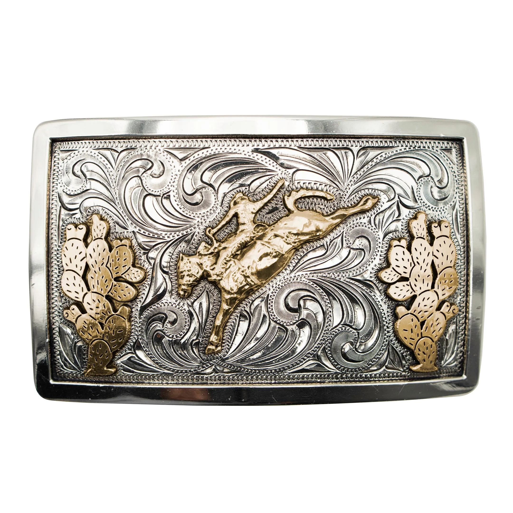 Bronc Rider with Cactus Buckle