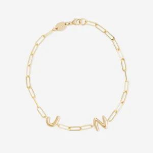 Bubble Letter Charm Bracelet