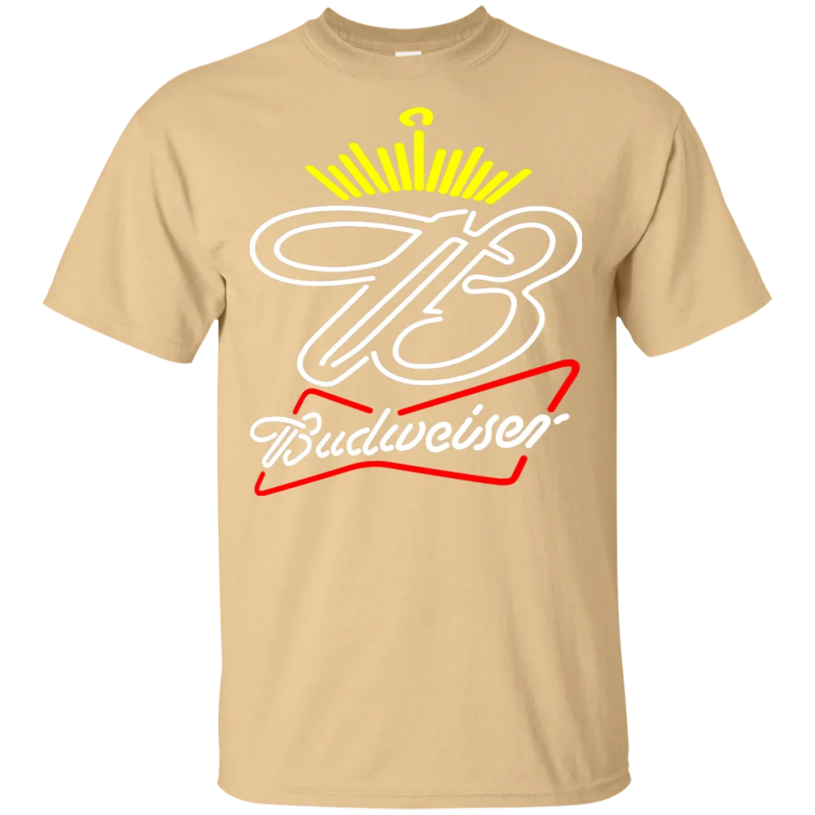 Budweiser Beer T-Shirt Custom Designed Neon Style
