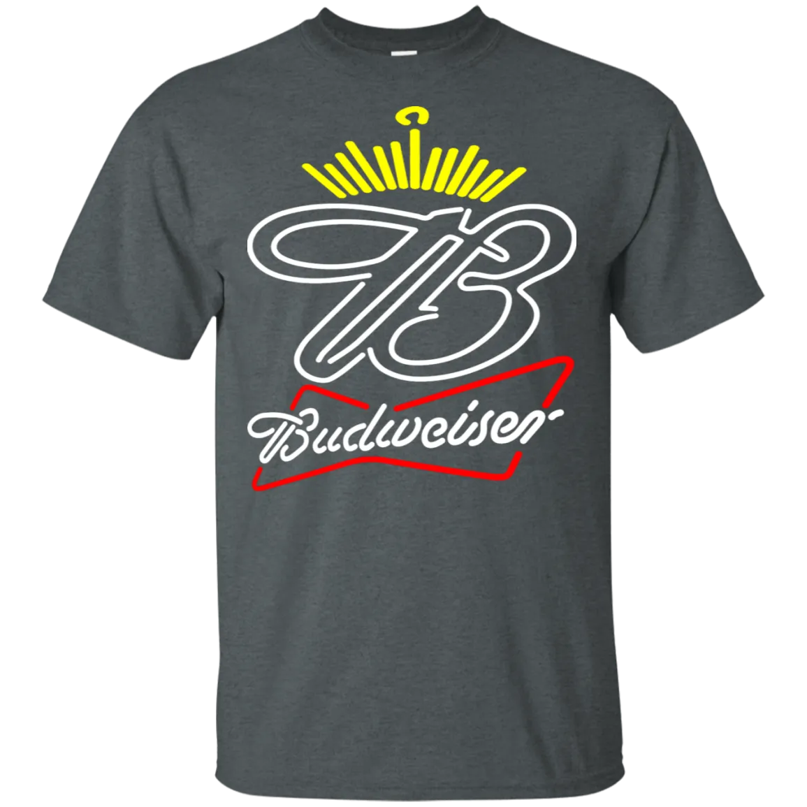 Budweiser Beer T-Shirt Custom Designed Neon Style