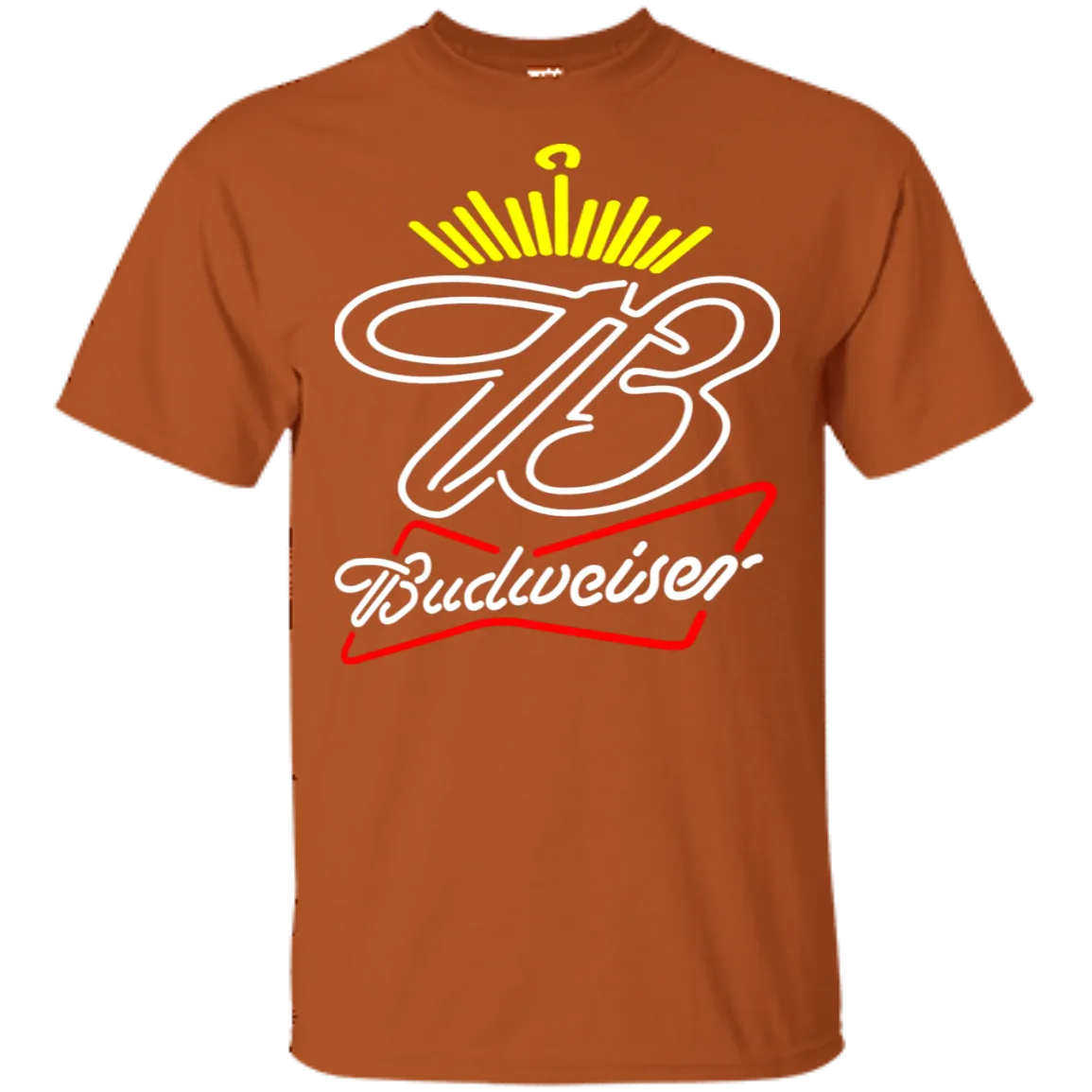 Budweiser Beer T-Shirt Custom Designed Neon Style