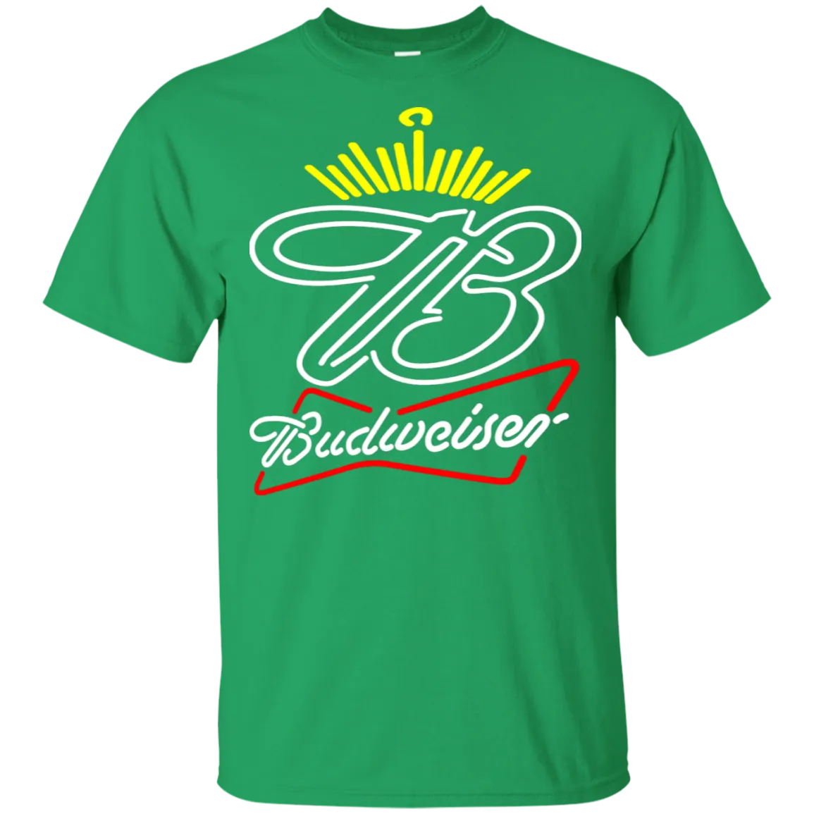 Budweiser Beer T-Shirt Custom Designed Neon Style