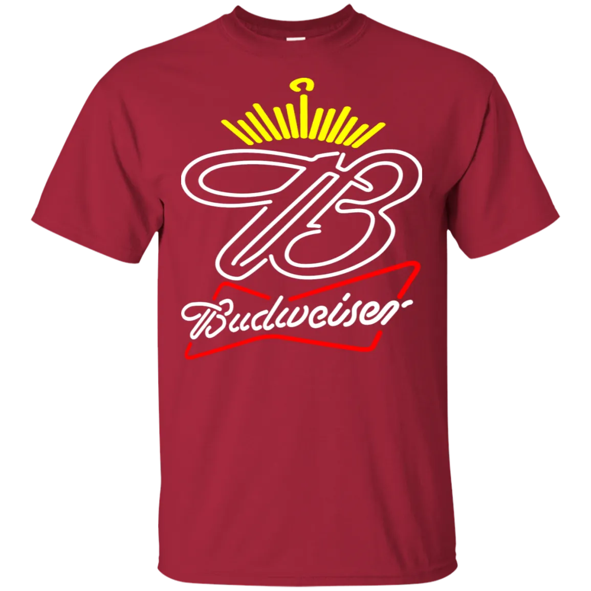 Budweiser Beer T-Shirt Custom Designed Neon Style