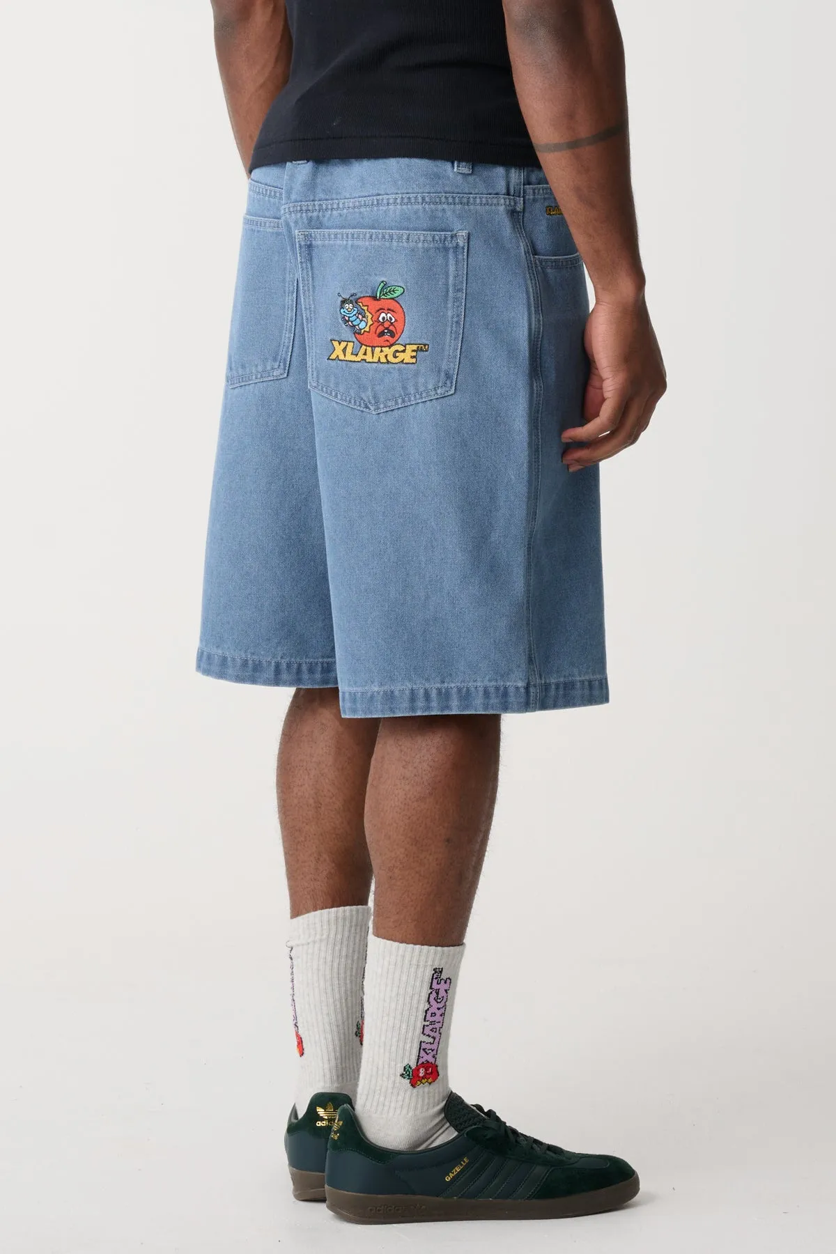 BULL DENIM 91 EMB SHORT - Mid Blue