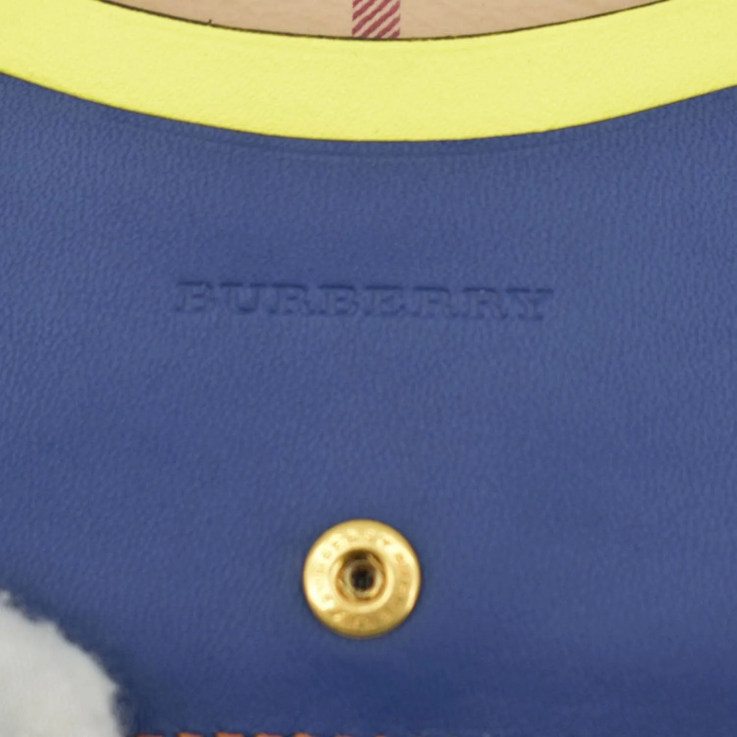 BURBERRY Camberwell Check Leather Card holder Black