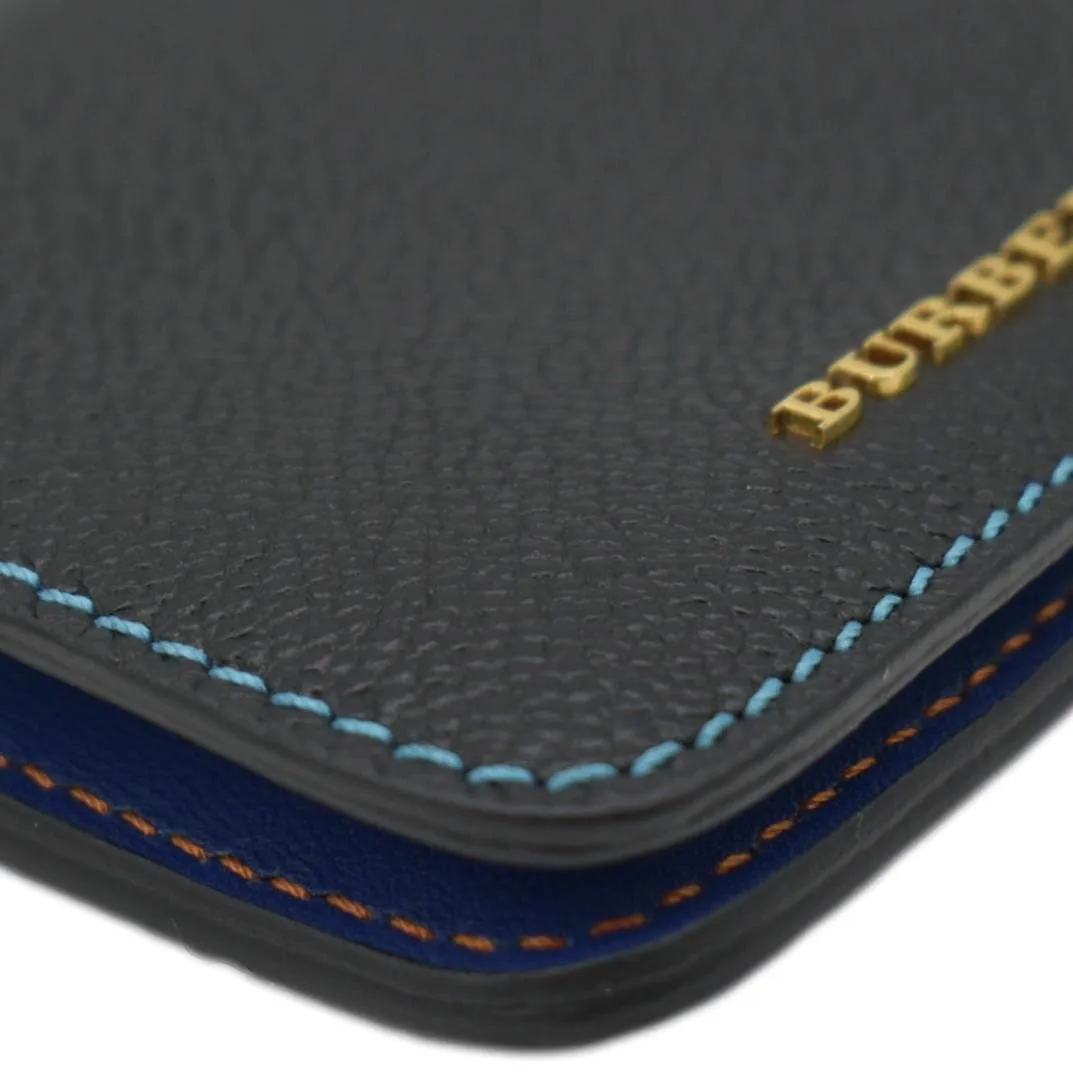 BURBERRY Camberwell Check Leather Card holder Black