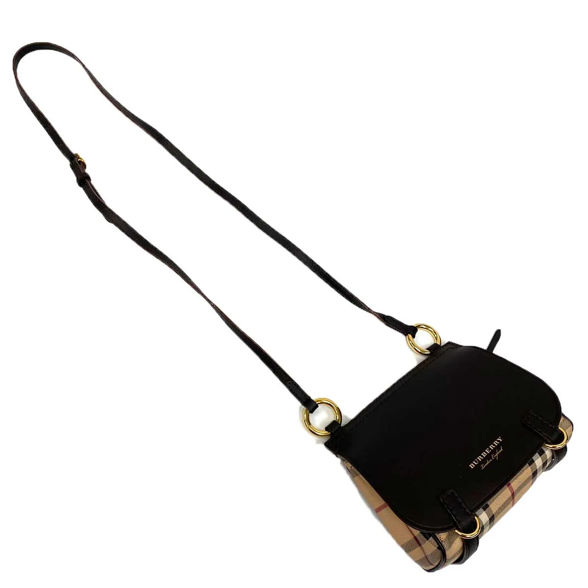 Burberry Haymarket Check Baby Bridle Crossbody Bag