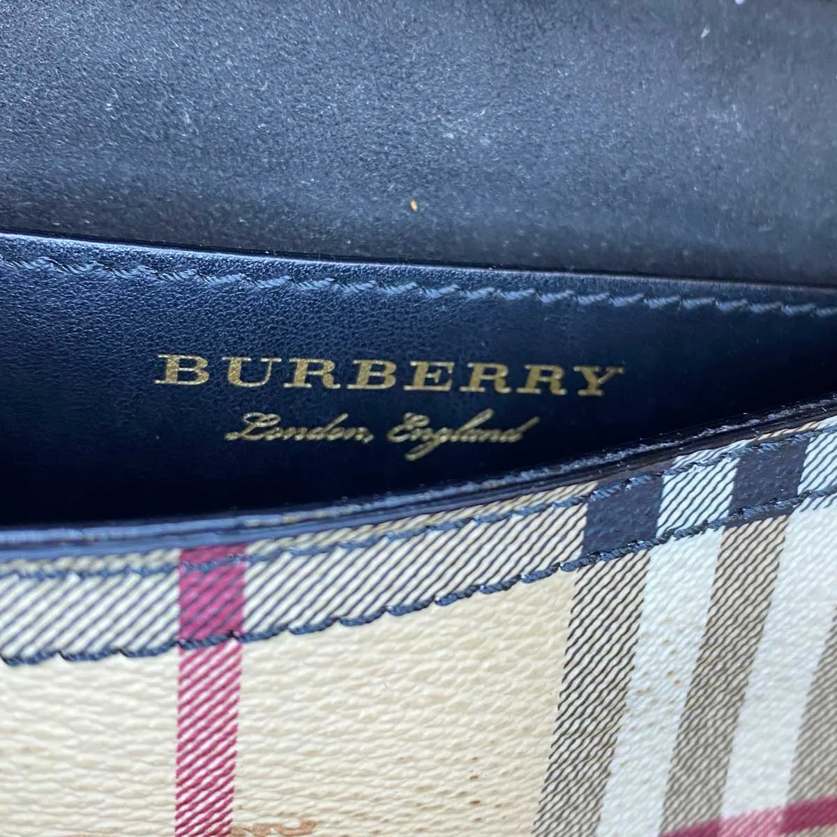 Burberry Haymarket Check Baby Bridle Crossbody Bag