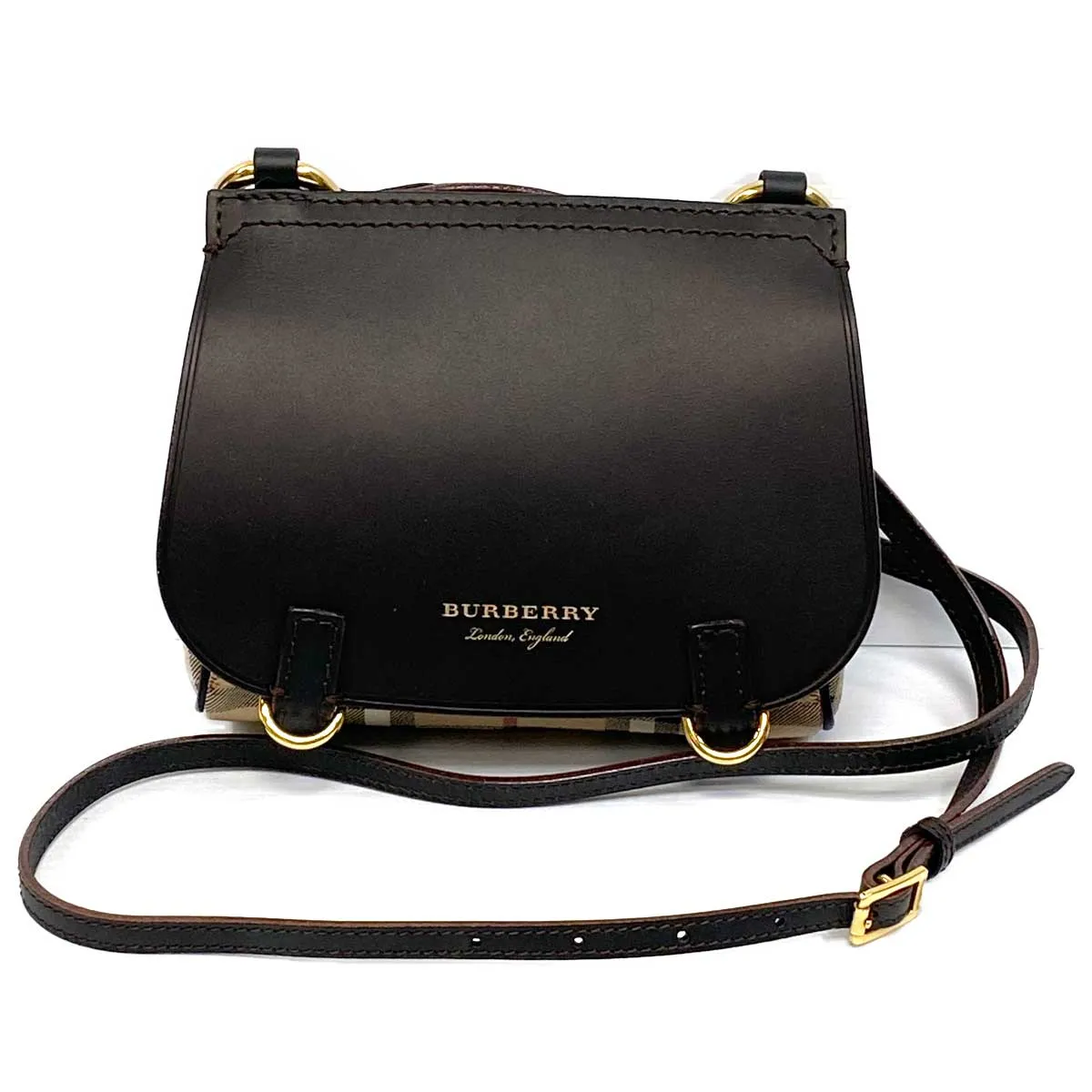 Burberry Haymarket Check Baby Bridle Crossbody Bag