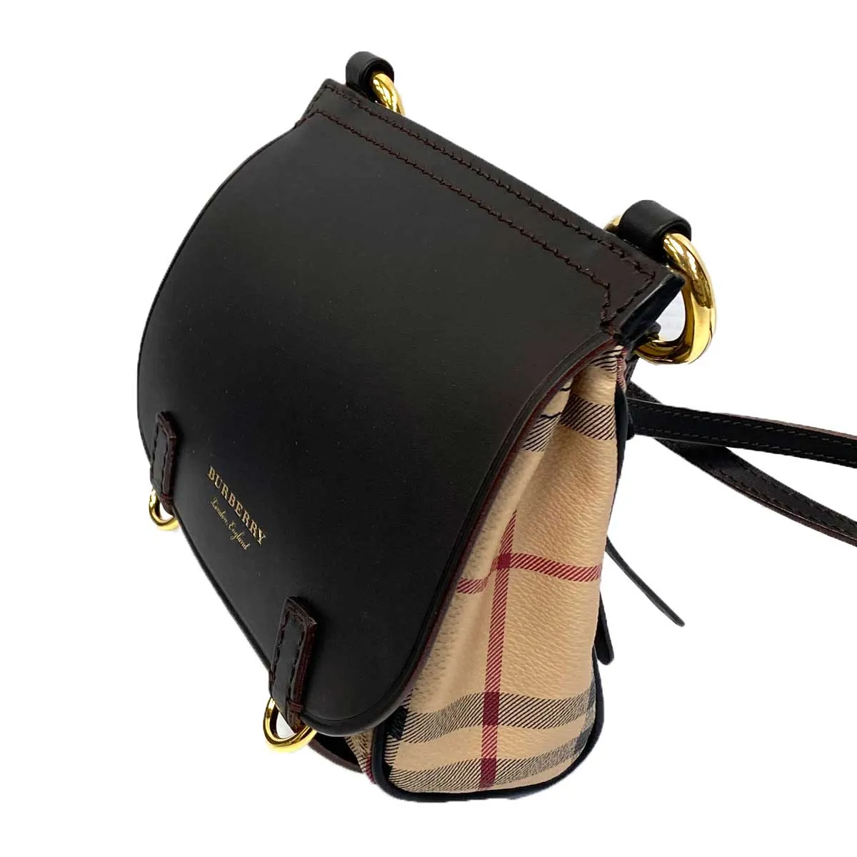 Burberry Haymarket Check Baby Bridle Crossbody Bag