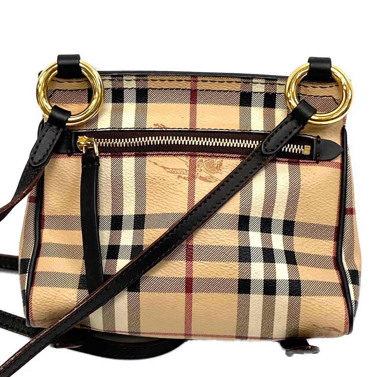Burberry Haymarket Check Baby Bridle Crossbody Bag