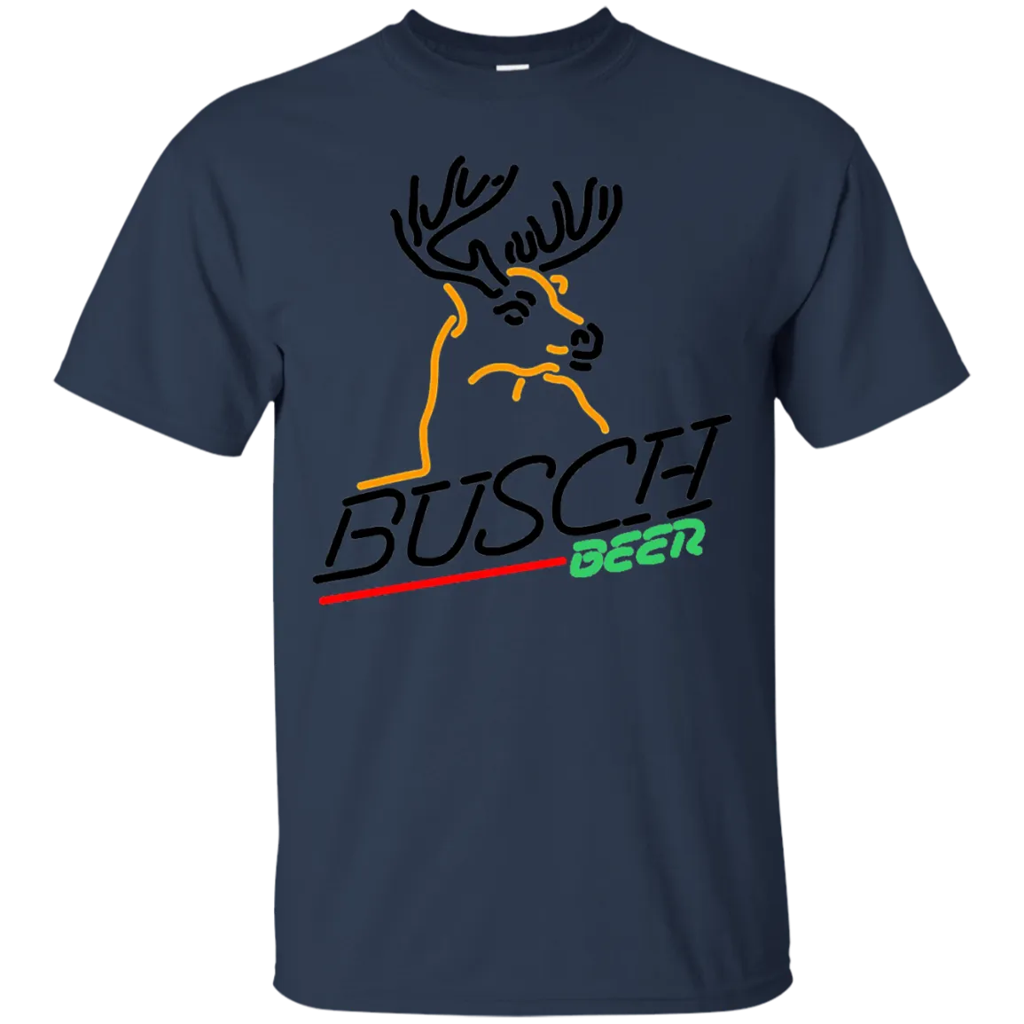 Busch Beer T-Shirt Custom Designed Graphic Deer Pattern