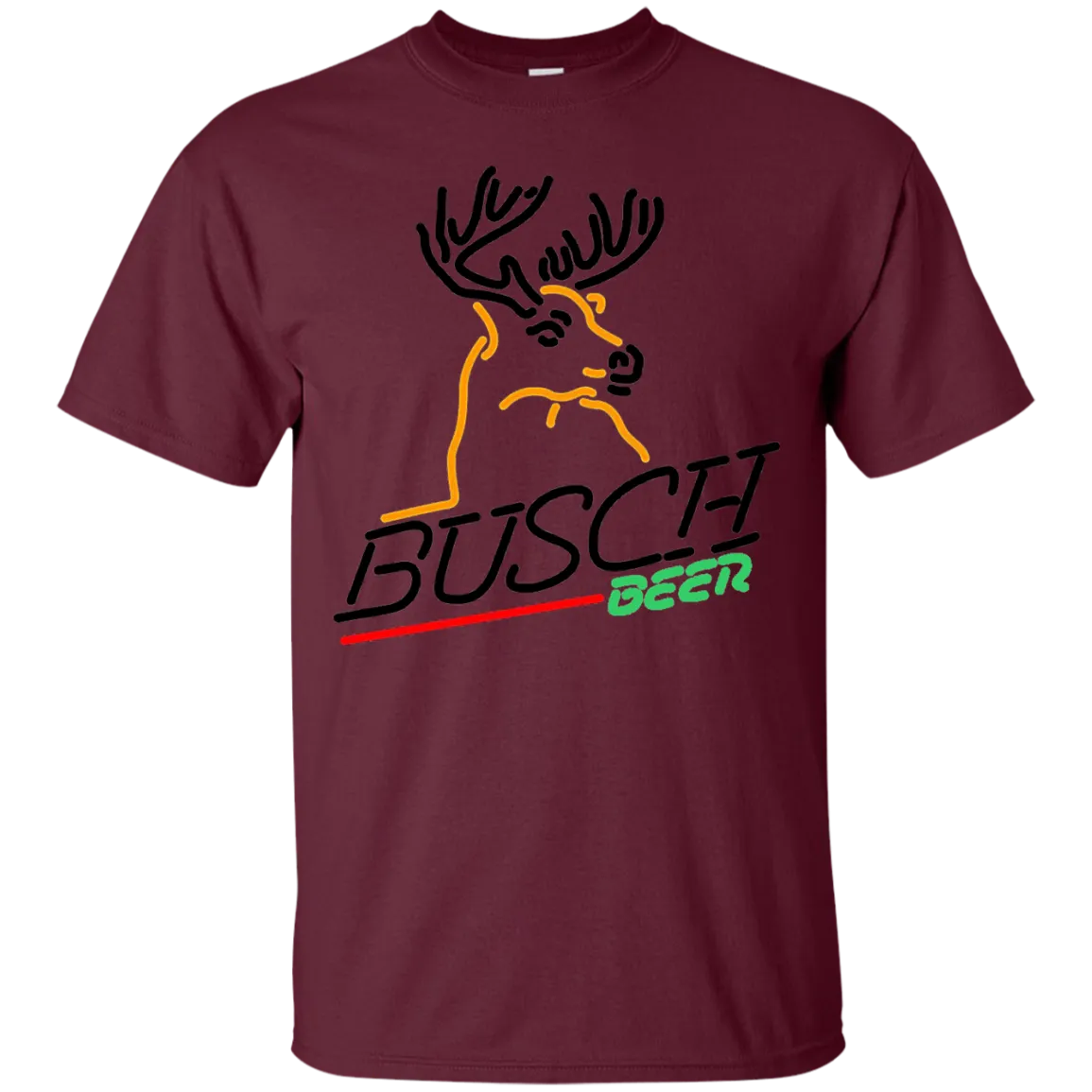 Busch Beer T-Shirt Custom Designed Graphic Deer Pattern