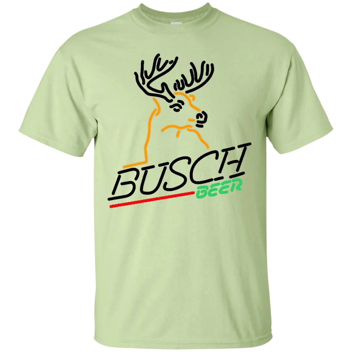 Busch Beer T-Shirt Custom Designed Graphic Deer Pattern