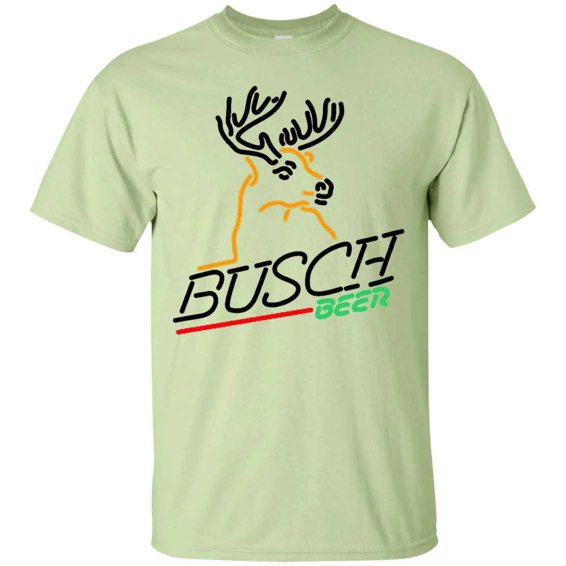 Busch Beer T-Shirt Custom Designed Graphic Deer Pattern