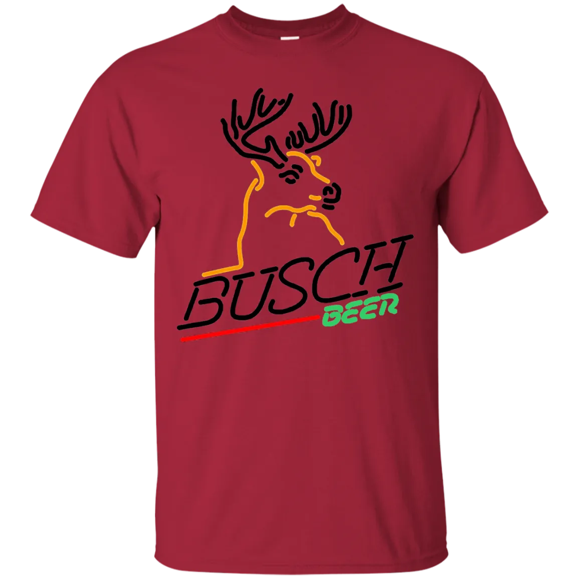 Busch Beer T-Shirt Custom Designed Graphic Deer Pattern