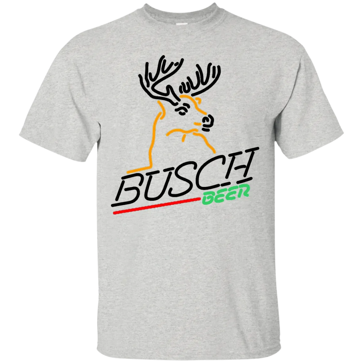 Busch Beer T-Shirt Custom Designed Graphic Deer Pattern