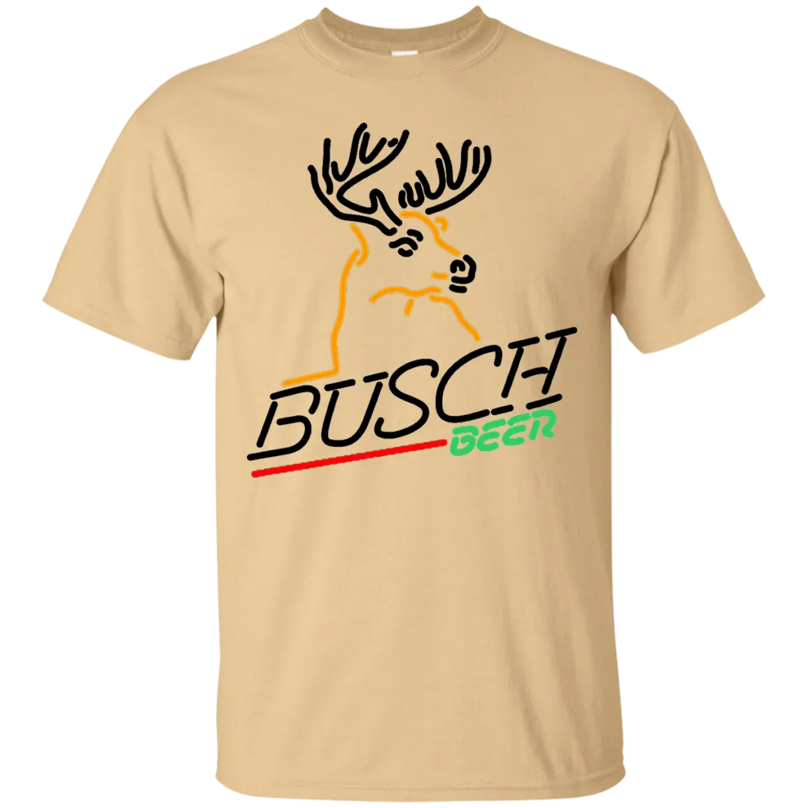 Busch Beer T-Shirt Custom Designed Graphic Deer Pattern