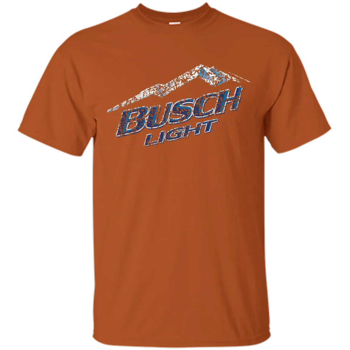 Busch Light Beer T-Shirt Custom Designed Color Worn Label Pattern