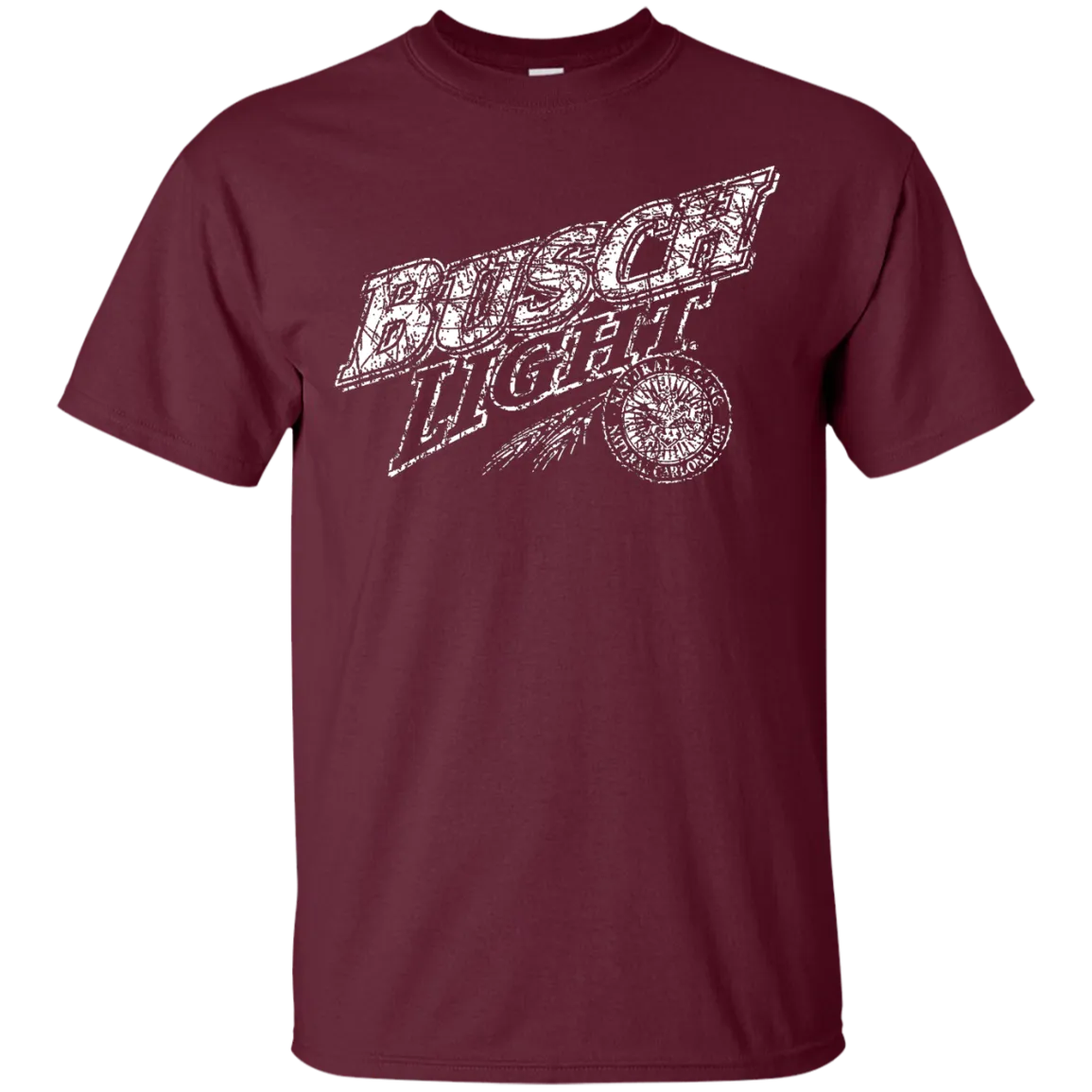 Busch Light Beer T-Shirt Custom Designed White Worn Label Pattern