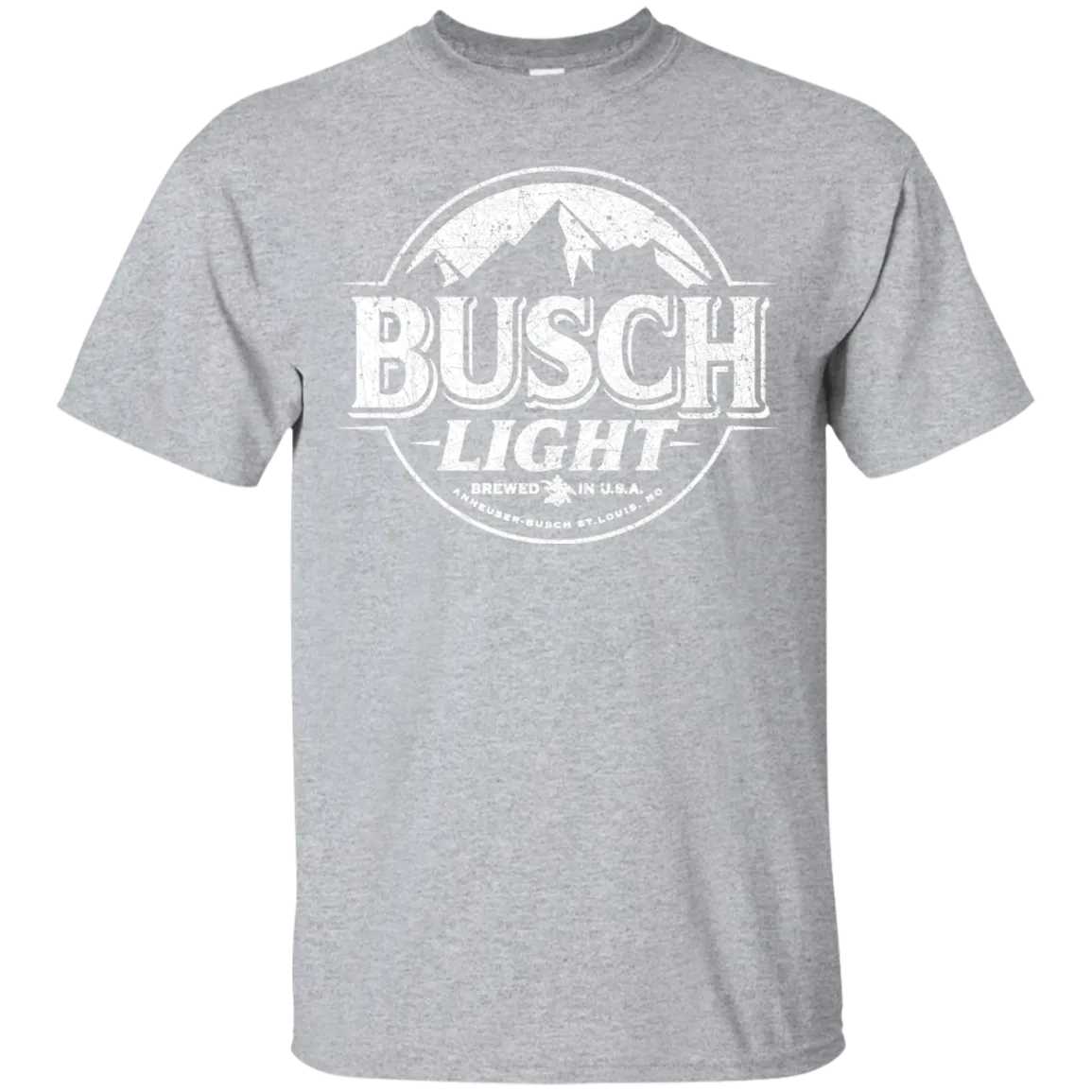 Busch Light Beer T-Shirt Custom Designed White Worn Label Pattern