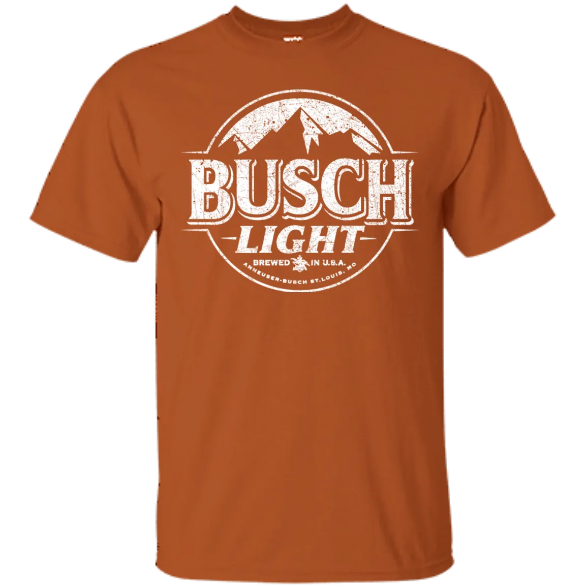 Busch Light Beer T-Shirt Custom Designed White Worn Label Pattern