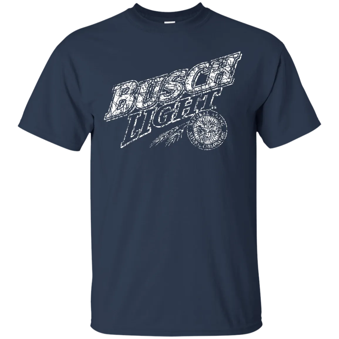 Busch Light Beer T-Shirt Custom Designed White Worn Label Pattern