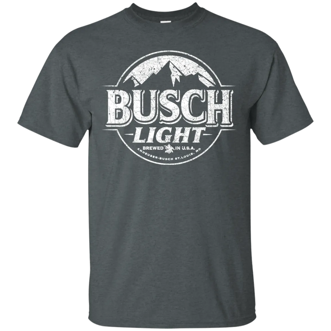 Busch Light Beer T-Shirt Custom Designed White Worn Label Pattern