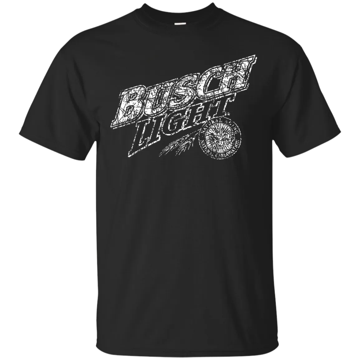 Busch Light Beer T-Shirt Custom Designed White Worn Label Pattern