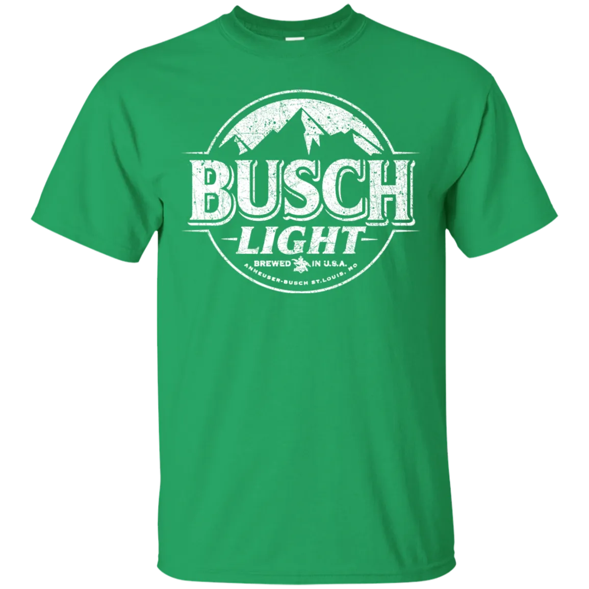 Busch Light Beer T-Shirt Custom Designed White Worn Label Pattern