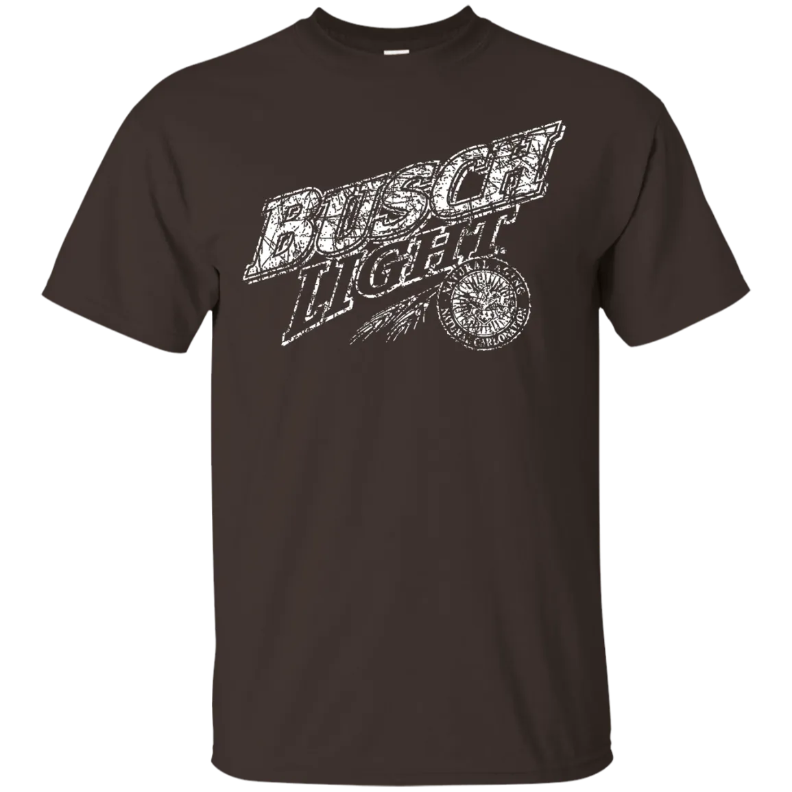 Busch Light Beer T-Shirt Custom Designed White Worn Label Pattern