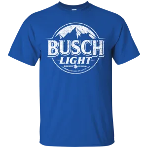 Busch Light Beer T-Shirt Custom Designed White Worn Label Pattern