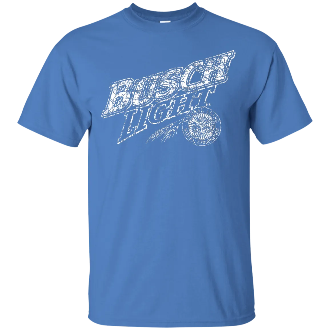 Busch Light Beer T-Shirt Custom Designed White Worn Label Pattern