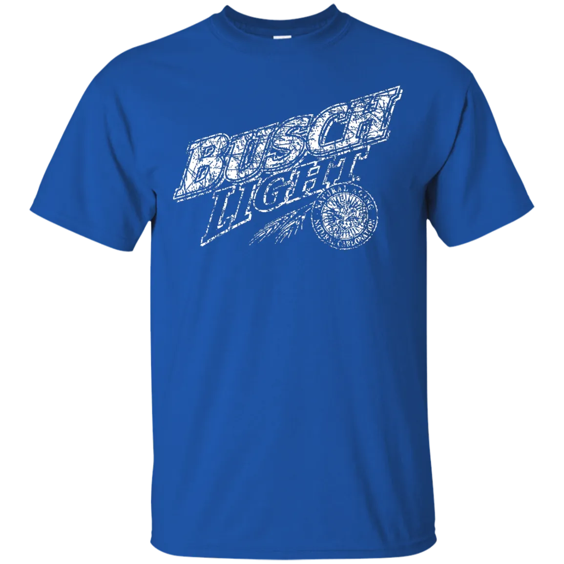 Busch Light Beer T-Shirt Custom Designed White Worn Label Pattern