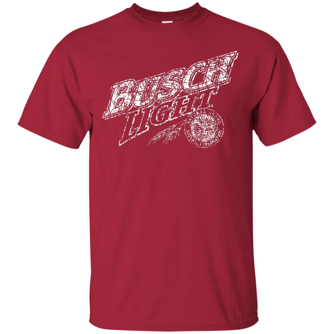 Busch Light Beer T-Shirt Custom Designed White Worn Label Pattern