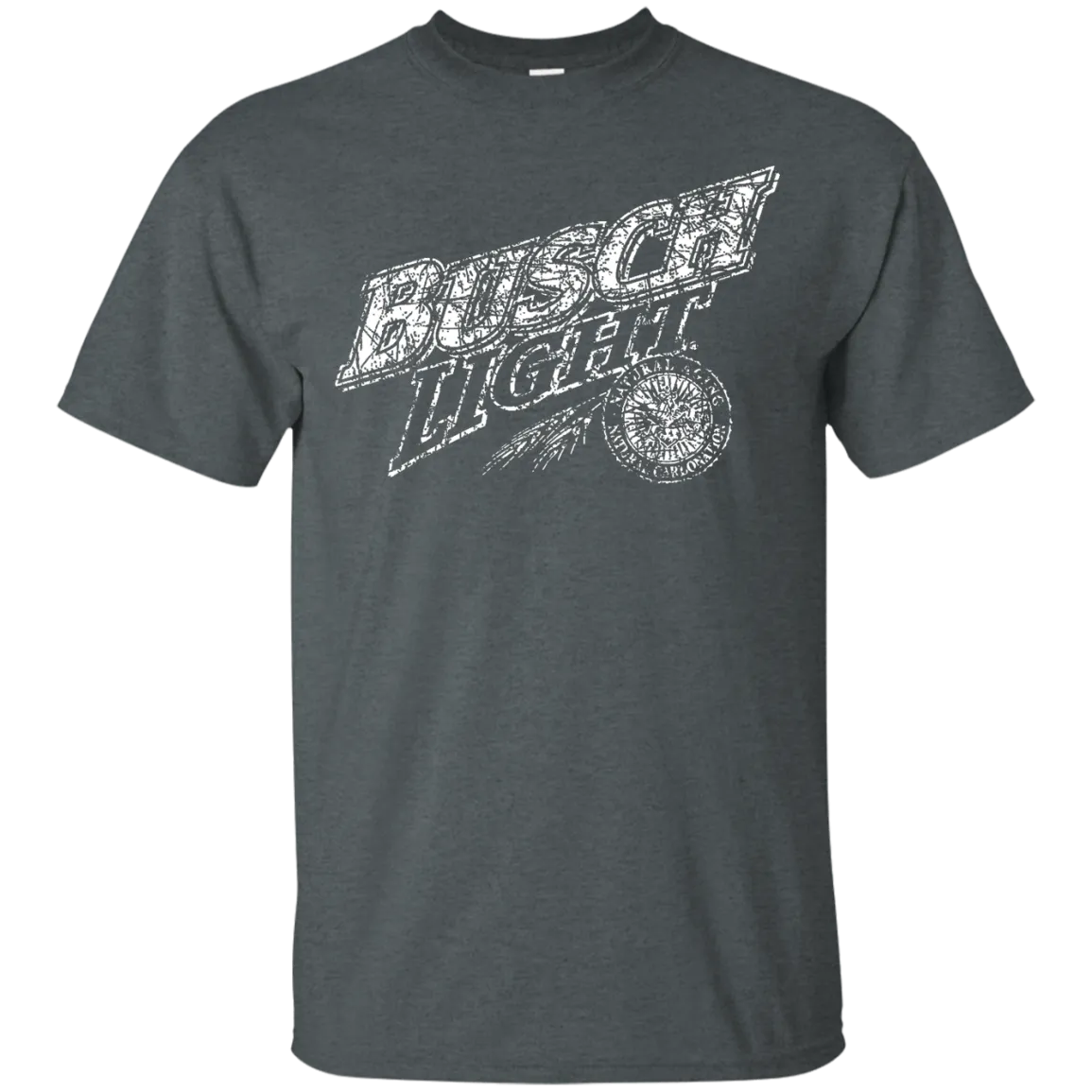 Busch Light Beer T-Shirt Custom Designed White Worn Label Pattern