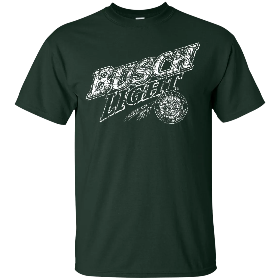 Busch Light Beer T-Shirt Custom Designed White Worn Label Pattern