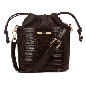 Byrd Bucket in Chocolate Croc