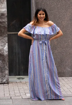 Cabana Striped Maxi Dress