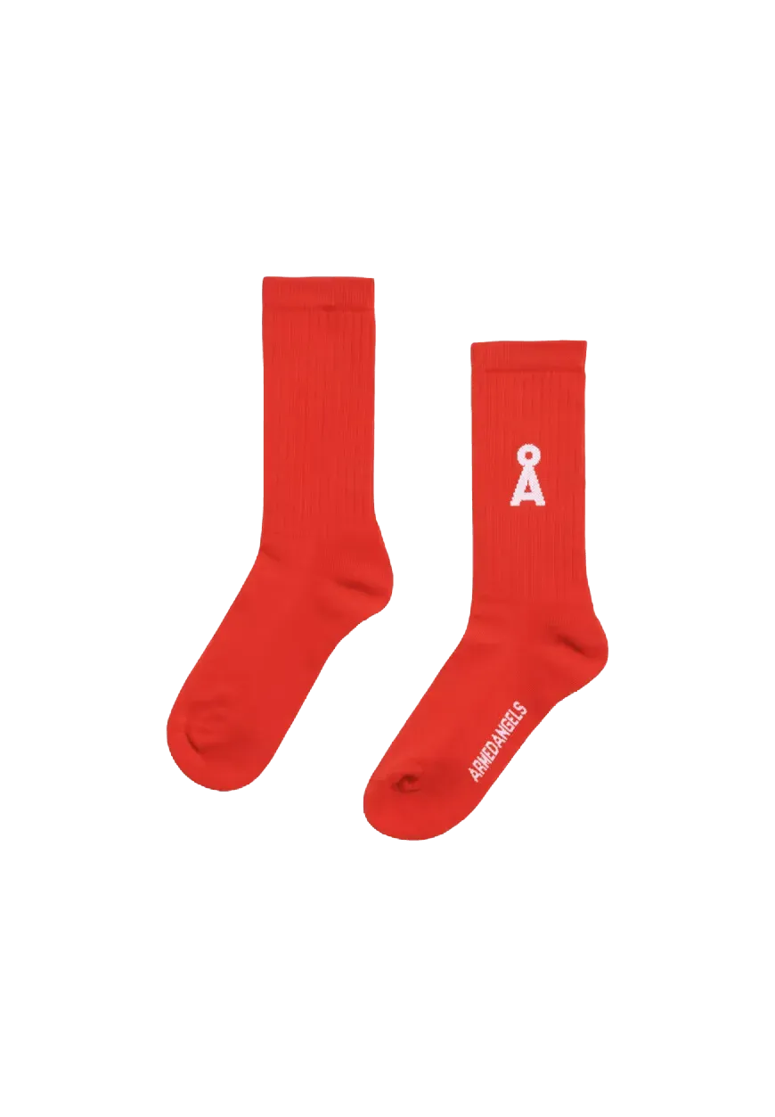Calcetines Armedangels Saamus Bold Poppy Red