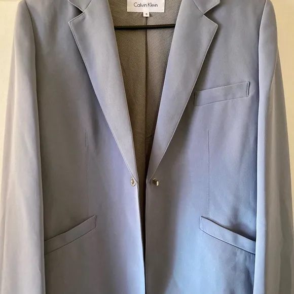 Calvin Klein vintage Blazer like new gray blue roomy size 8