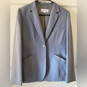 Calvin Klein vintage Blazer like new gray blue roomy size 8