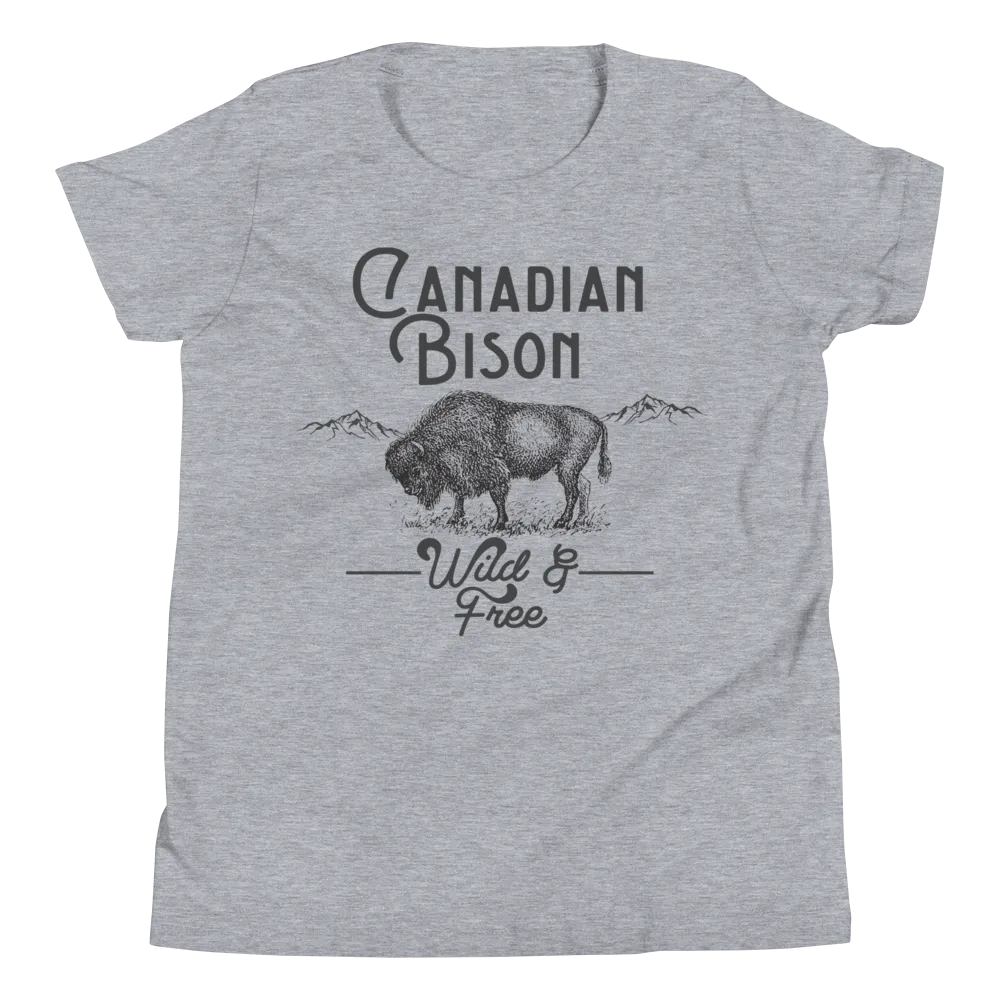 Canadian Bison Wild & Free Kids Tee