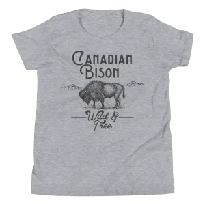 Canadian Bison Wild & Free Kids Tee