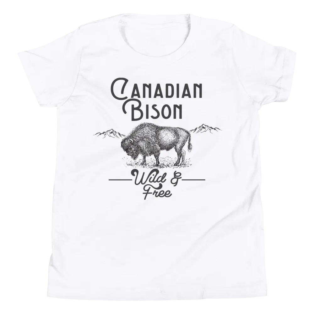 Canadian Bison Wild & Free Kids Tee