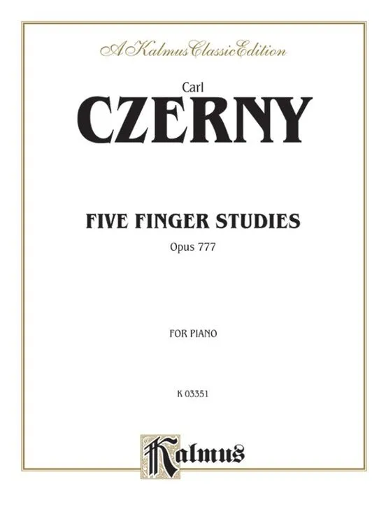 Carl Czerny Five Finger Studies, Opus 777